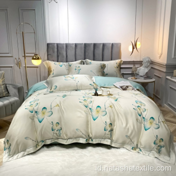 Set tempat tidur cetak Tencel musim semi dan musim panas 60S